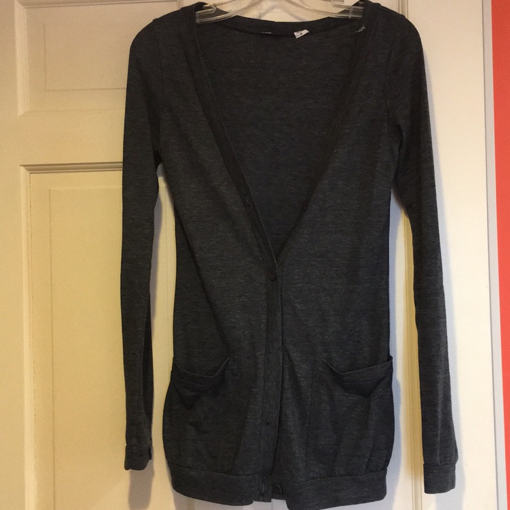 BDG charcoal button down sweater